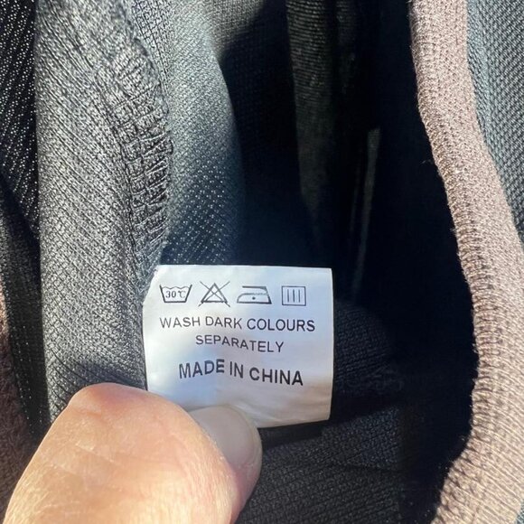 Cherfly Pull-on Black Jumpsuit with Brown Trim - Size XL - Picture 11 of 11